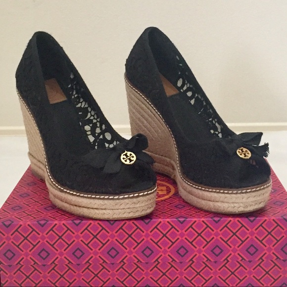 Tory Burch Shoes - Tory Burch Jackie Lace Espadrille Wedges